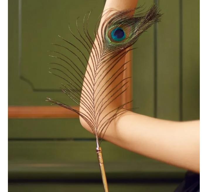 Набір з 2 пір'їнок Lockink Natural Peacock Flirting Feather Tickler