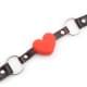 Кляп DS Fetish Mouth gag heart red/black