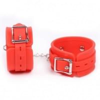 Силіконові наручники DS Fetish Silicone hand cuff red