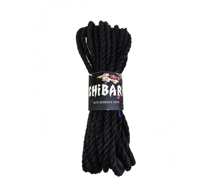 Джутова мотузка для Шибарі Feral Feelings Shibari Rope, 8 м Чорна