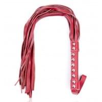 Флоггер DS Fetish Leather flogger suede leather red 50 см
