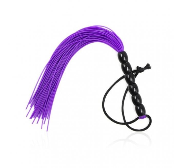 Міні флогер DS Fetish Leather flogger Фіолетовий, 22 см