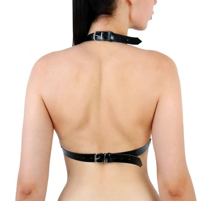Женская портупея с шипами Art of Sex - Demia Leather harness, Черная L-2XL