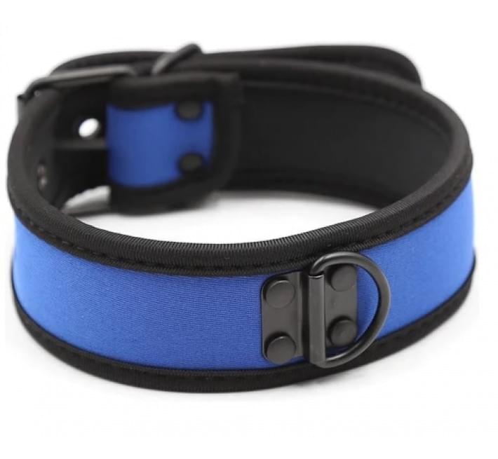 Ошейник из неопрена DS Fetish Collar neoprene blue