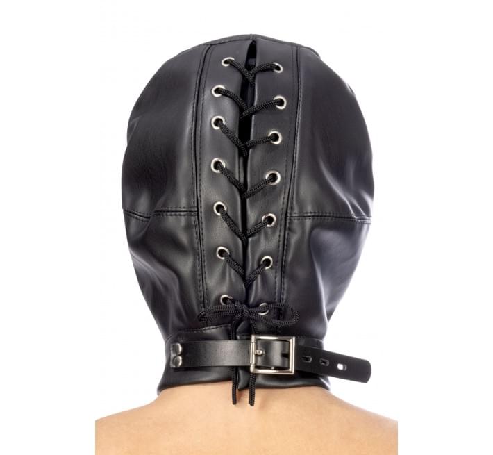 Каптур для БДСМ Fetish Tentation Closed BDSM hood in leatherette