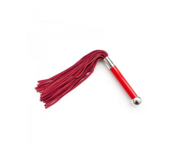 Флоггер DS Fetish Leather flogger suede red 45 см