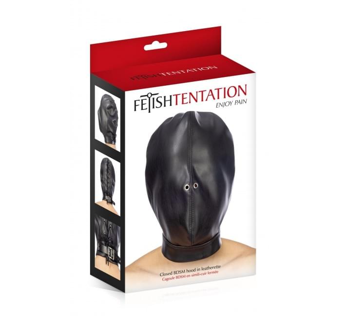 Капюшон для БДСМ Fetish Tentation Closed BDSM hood in leatherette