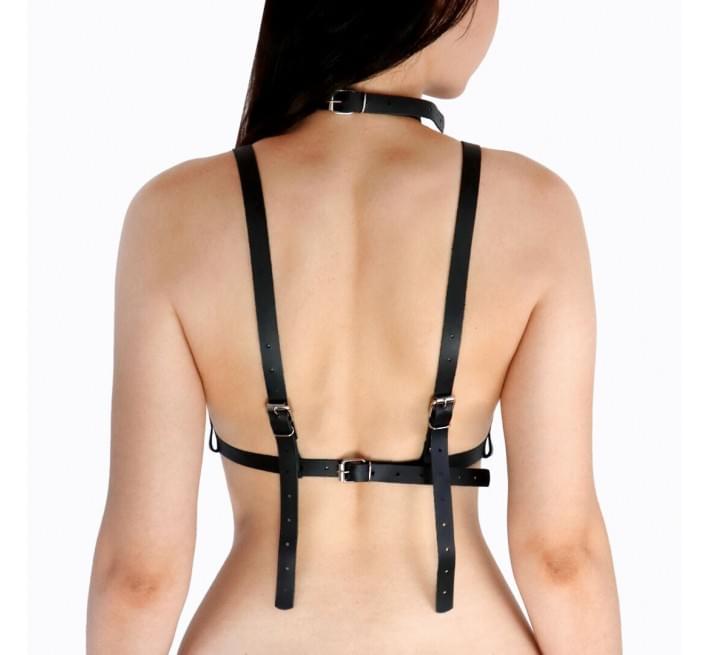 Портупея жіноча Art of Sex - Delaria Leather harness, Чорна L-2XL