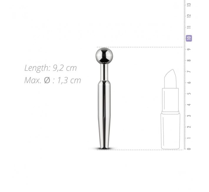 Полый уретральный стимулятор Sinner Gear Unbendable - Hollow Penis Plug, длина 7,5см, диаметр 12мм