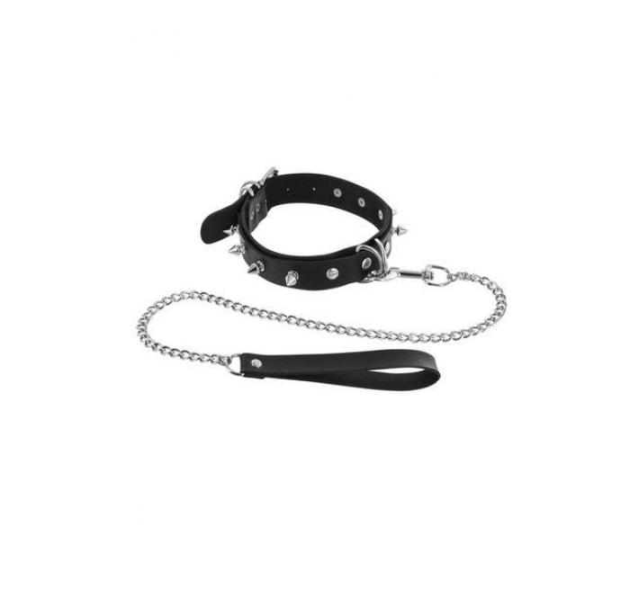 Чокер с поводком Fetish Tentation Spikes and Leash