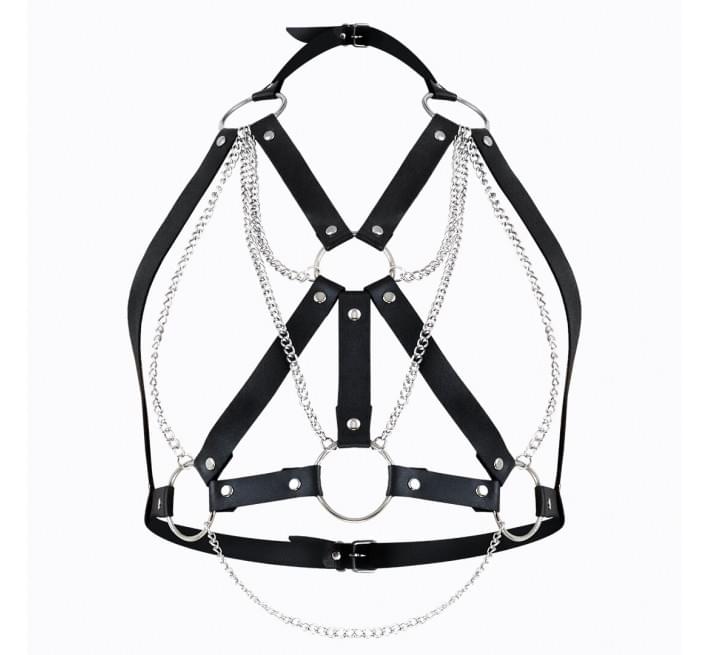 Портупея жіноча Art of Sex - Aiden Leather harness, Чорна XS-M