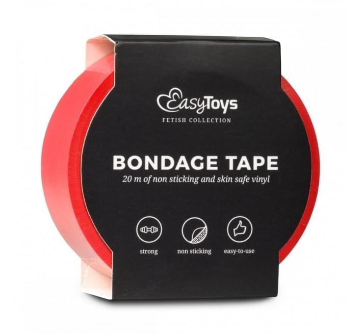 Бондажна стрічка EasyToys Bondage Tape червоного кольору
