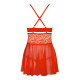 Бэби-долл Obsessive 838-BAB-3 babydoll & thong red S/M