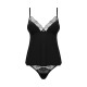 Топ и трусики Obsessive Bella Rou top & panties черные XS/S