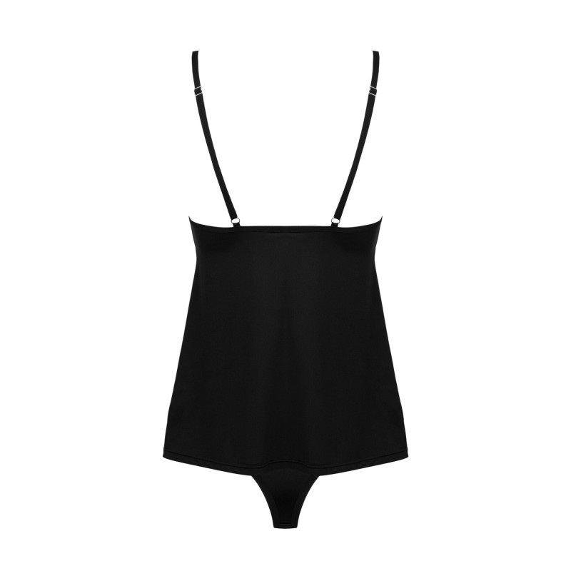 Топ и трусики Obsessive Bella Rou top & panties черные XS/S