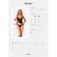 Топ и трусики Obsessive Bella Rou top & panties черные XS/S