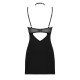 Рубашка Obsessive Selinne chemise & thong черная XS/S