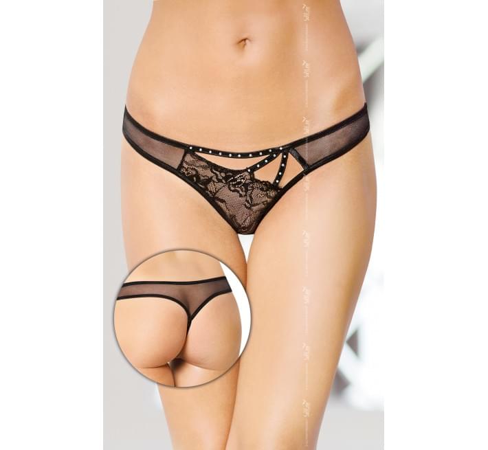 Жіночі трусики SoftLine Thongs 2441 Чорні M/L