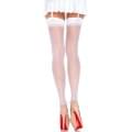 Прозрачные чулки со швом Leg Avenue Sheer backseam stockings White one size