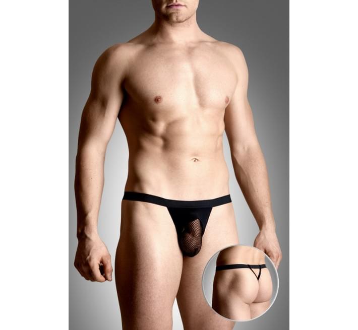 Чоловічі труси SoftLine Mens thongs 4494 Чорні M/L