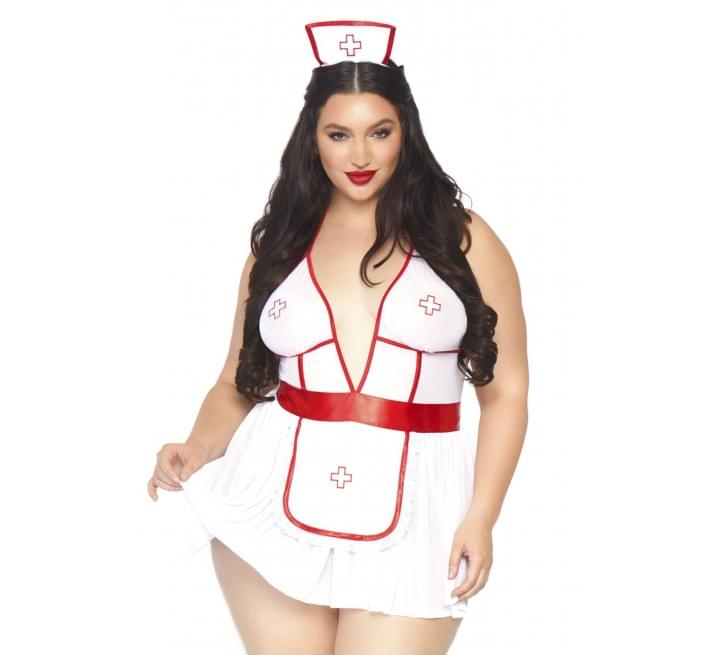 Костюм медсестри Leg Avenue Nightshift Nurse XL/XXL, сукня, трусики, шапочка
