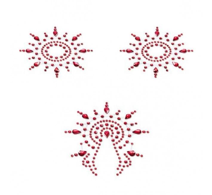 Пестіс із кристалів Petits Joujoux Gloria set of 3 Червоні