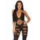 Бодістокінг Leg Avenue Illusion halter bodystocking Black One size