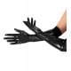 Глянсові вінілові рукавички Art of Sex - Lora, розмір L, колір Чорний