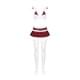 Эротический костюм школьницы с мини-юбкой Obsessive Schooly 5pcs costume бело-красный S/M