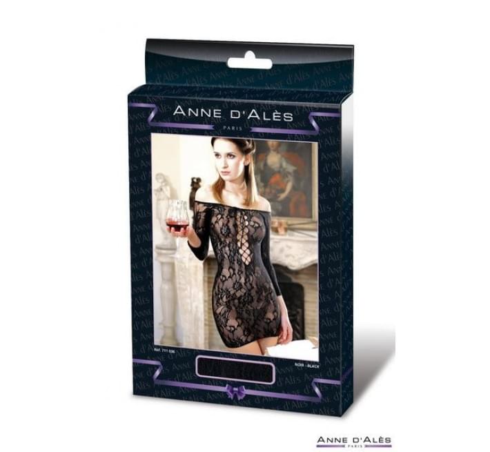 Платье сетка Anne De Ales FETISH DINNER Черное S/M