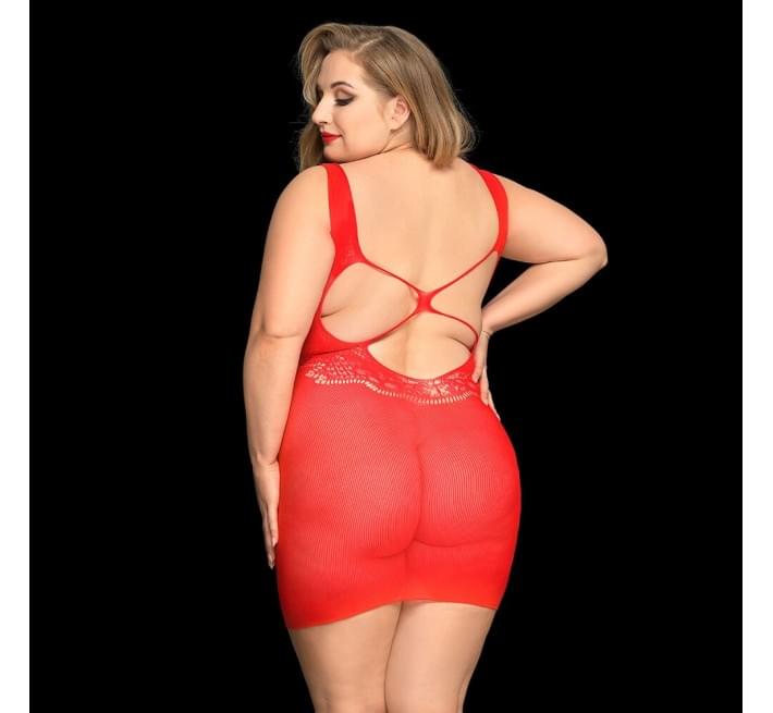 Платье JSY P91166 Красное Plus Size