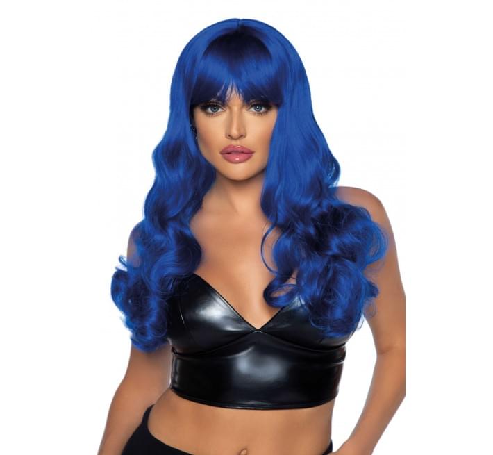 Волнистый парик Leg Avenue Misfit Long Wavy Wig Blue, длинный, реалистичный вид, 61 см