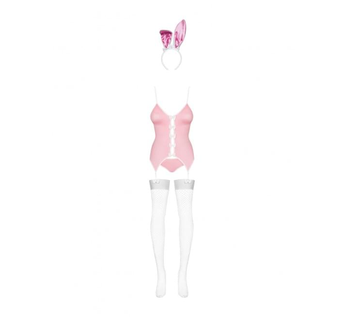 Еротичний костюм зайчика Obsessive Bunny suit 4 pcs costume pink L/XL