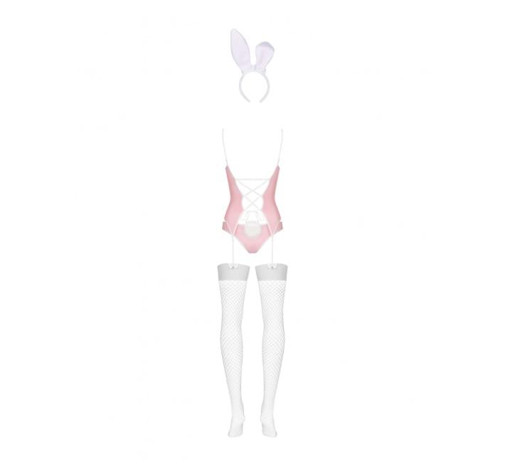 Еротичний костюм зайчика Obsessive Bunny suit 4 pcs costume pink L/XL