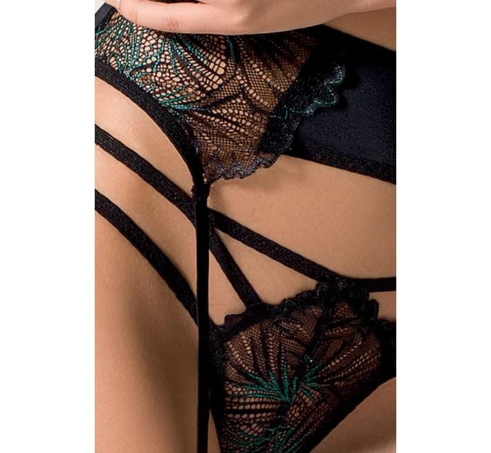 Комплект белья Passion FLORIS SET Черный L/XL