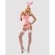 Еротичний костюм зайчика Obsessive Bunny suit 4 pcs costume pink L/XL