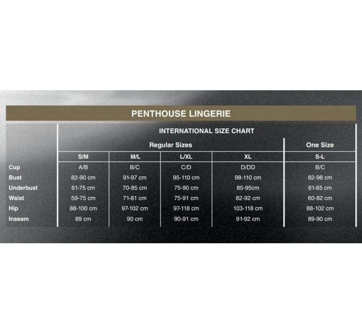 Ролевой костюм Французская горничная Penthouse Teaser Черный S/M