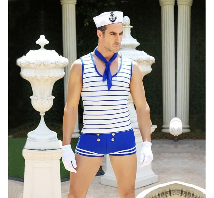 Мужской эротический костюм морячка JSY Изголодавшийся Робин S/M