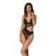 Боді з ажурним ліфом Passion Christa Body black XXL/XXXL