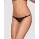 Кружевные танги с двумя отверстиями Obsessive 831-THC-1 crotchless thong черные L/XL