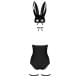 Эротический костюм кролика Obsessive Bunny costume черный L/XL