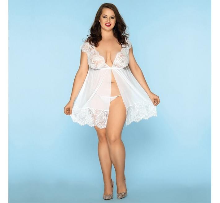 Пеньюар JSY P81160 Білий Plus Size