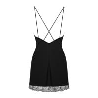 Сорочка та трусики Obsessive Bella Rou chemise & thong чорні M/L