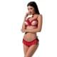 Комплект белья CHERRY SET OpenBra red XXL/XXXL - Passion Exclusive: открытый лиф, трусики-юбка