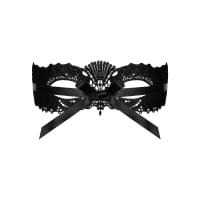 Кружевная маска Obsessive A700 mask, черная, единственный размер