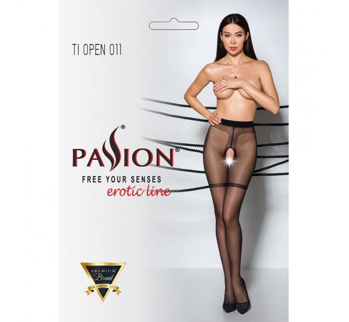 Колготки з відкритим доступом Passion TIOPEN 011 чорні 5 (20 den)