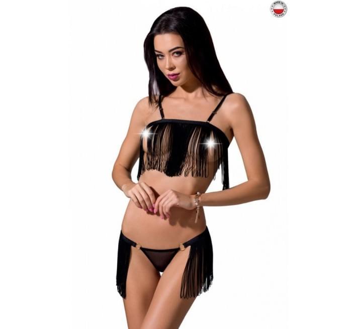 Комплект белья Passion KASSANDRA SET OpenBra Черный L/XL