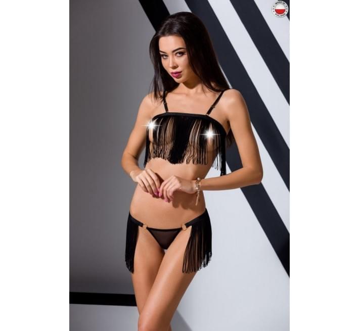 Комплект белья Passion KASSANDRA SET OpenBra Черный L/XL