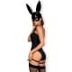 Эротический костюм кролика Obsessive Bunny costume яорный S/M