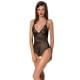 Боди с ажурным декором и открытым шагом Passion Ursula Body black L/XL